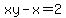 xy-x+=+2