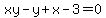 xy-y%2Bx-3=0