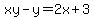 xy-y=2x%2B3