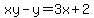 xy-y=3x%2B2