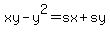 xy-y%5E2=sx%2Bsy
