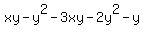 xy-y%5E2-3xy-2y%5E2-y