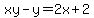 xy-y+=+2x%2B2
