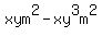 xym%5E2+-+xy%5E3m%5E2