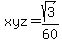 xyz=+sqrt%283%29%2F60