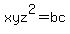 xyz%5E2=bc