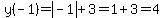 y%28-1%29=abs%28-1%29%2B3=1%2B3=4