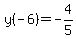 y%28-6%29=-4%2F5