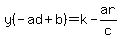 y%28-ad%2Bb%29=k-ar%2Fc