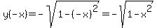 y%28-x%29=-sqrt%281-%28-x%29%5E2%29=-sqrt%281-x%5E2%29