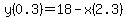 y%280.3%29=18-x%282.3%29