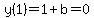 y%281%29=1%2Bb=0