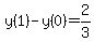 y%281%29-y%280%29=2%2F3