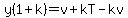 y%281%2Bk%29=v%2BkT-kv