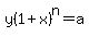 y%281%2Bx%29%5En+=+a