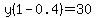 y%281-0.4%29=30