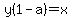 y%281-a%29=x