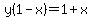 y%281-x%29=1%2Bx