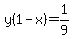y%281-x%29=1%2F9