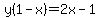 y%281-x%29=2x-1