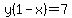 y%281-x%29=7