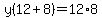 y%2812%2B8%29=12%2A8