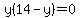 y%2814+-+y%29+=+0