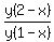 y%282-x%29%2Fy%281-x%29