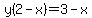 y%282-x%29=3-x