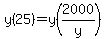 y%2825%29=y%282000%2Fy%29