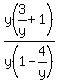 y%283%2Fy%2B1%29%2Fy%281-4%2Fy%29