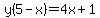 y%285-x%29=4x%2B1