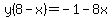 y%288-x%29=-1-8x