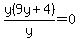 y%289y%2B4%29%2Fy=0
