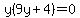 y%289y%2B4%29=0