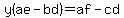 y%28ae-bd%29+=+af-cd
