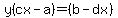 y%28cx-a%29+=+%28b-dx%29