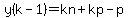 y%28k-1%29=kn%2Bkp-p