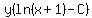 y%28ln%28x%2B1%29-C%29