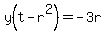 y%28t-r%5E2%29=-3r
