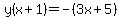 y%28x%2B1%29=-%283x%2B5%29