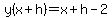 y%28x%2Bh%29=x%2Bh-2