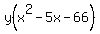 y%28x%5E2-5x-66%29
