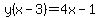 y%28x-3%29=4x-1