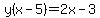y%28x-5%29=2x-3
