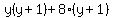 y%28y%2B1%29%2B8%28y%2B1%29