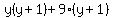 y%28y%2B1%29%2B9%28y%2B1%29