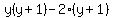 y%28y%2B1%29-2%28y%2B1%29