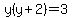 y%28y%2B2%29=3