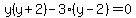 y%28y%2B2%29-3%28y-2%29+=+0